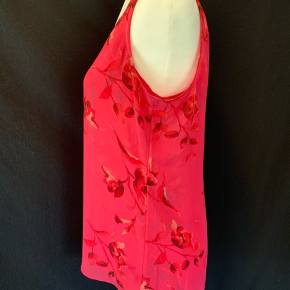 WHBM Bright Pink Double Layer Tank Top - Picture 3 of 5